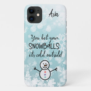 Funda Para iPhone 11 Apostas tus bolas de nieve que hace frío afuera