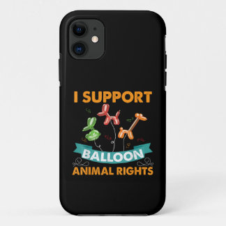 Funda Para iPhone 11 Apoyo los derechos de los animales globos Gracioso