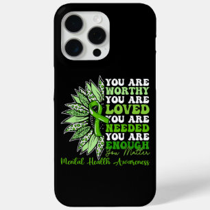 Funda Para iPhone 15 Pro Max Apoyo motivacional Guerrero Awarene de Salud Menta