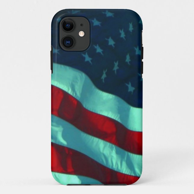 Funda De Case-Mate Para iPhone Apple de Bandera Americana (Reverso)
