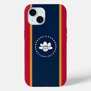 Funda Para iPhone 15 Apple iPhone 15 Funda-Mate con bandera de Misisipi