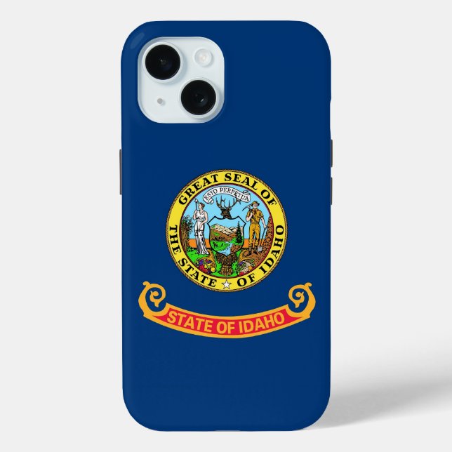 Funda De Case-Mate Para iPhone Apple iPhone 15 Funda-Mate con bandera Idaho (Reverso )