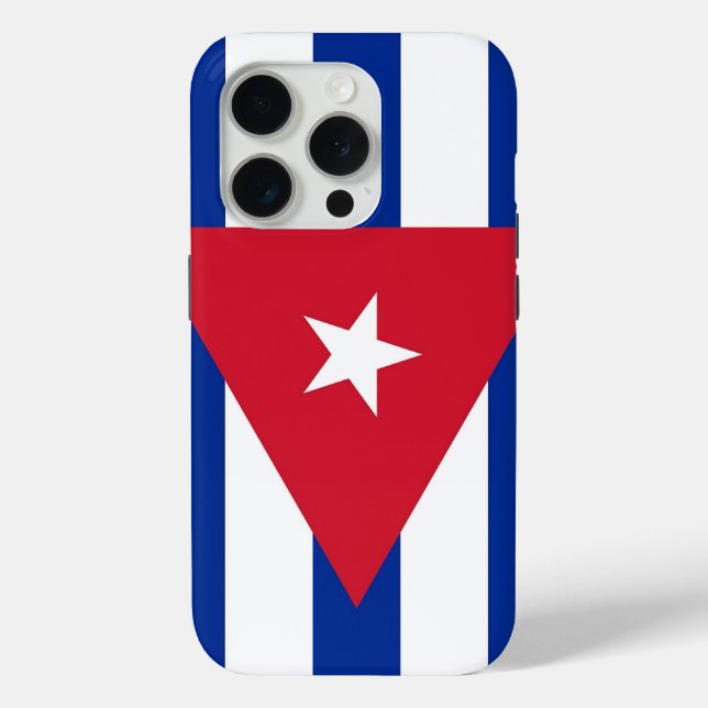 Funda De Case-Mate Para iPhone Apple iPhone 15 Pro Case-Mate, Cuba flag (Reverso )