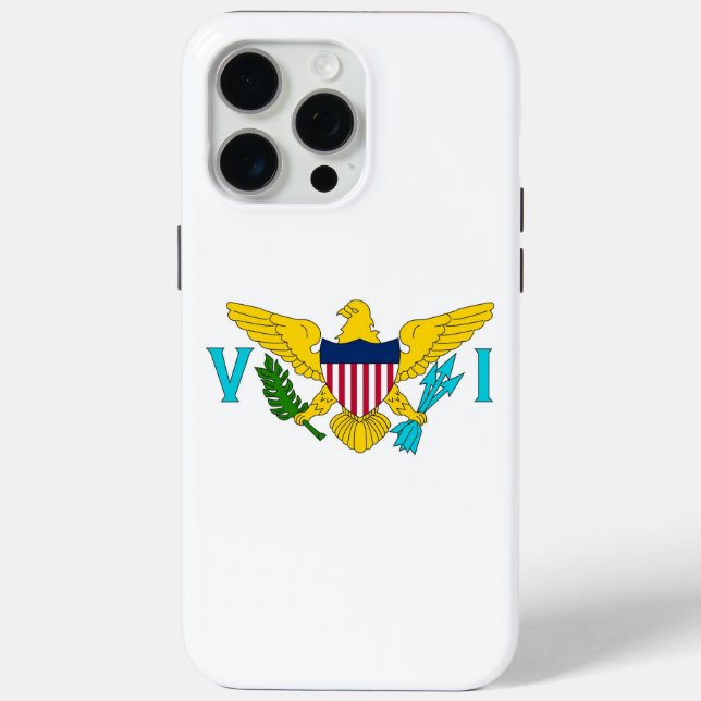 Funda De Case-Mate Para iPhone Apple iPhone 15 Pro Max, US Virgin Islands Flag (Reverso )