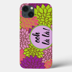 Funda Para iPhone 13 Apple/ Samsung Ooh la la! Monograma Floral Negrita