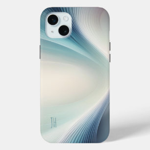Funda Para iPhone 15 Mini Aqua Blue Pearly Luminescente