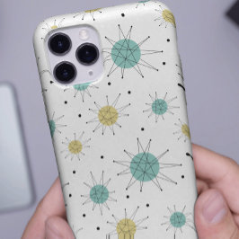 Funda Para iPhone 14 De Case-Mate Aqua Blue Yellow Franciscan Starburst Mid Century