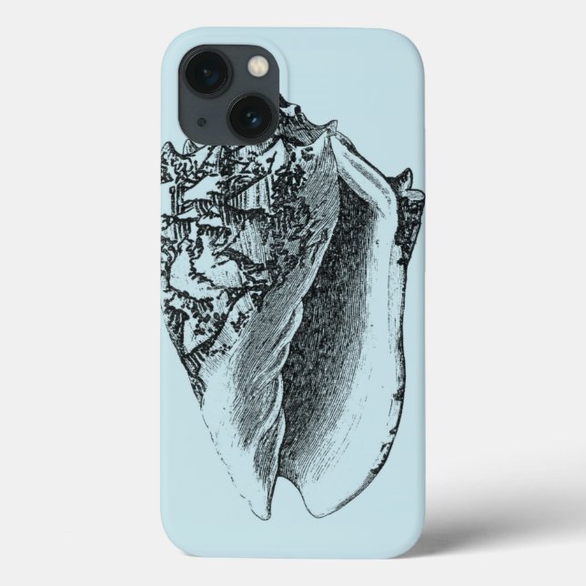 Funda De Case-Mate Para iPhone Aqua Conch Shell (Reverso)