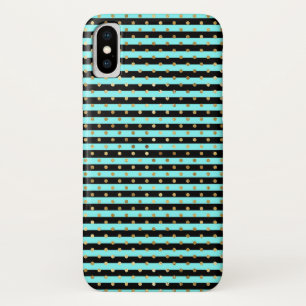 Aqua, negro, Funda de oro-Funda para iPhone X