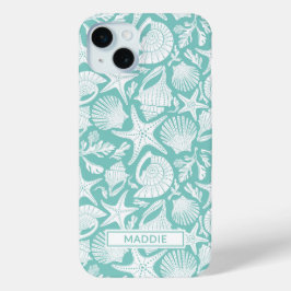 Funda Para iPhone 15 Mini Aqua Shells Personalized