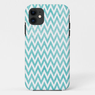 Funda Para iPhone 11 Aqua y Chevron Blanco