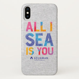 Funda Para iPhone X Aquaman   "All I Sea Is You" Colorful Paisley