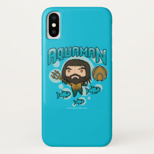 Funda Para iPhone X Aquaman   Chibi Aquaman Undersea Graphic