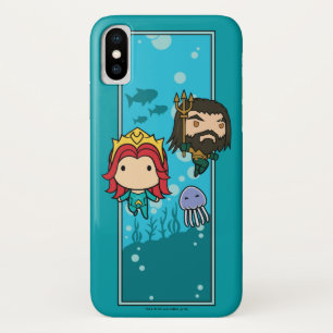 Funda Para iPhone X Aquaman   Chibi Mera & Aquaman Undersea Graphic