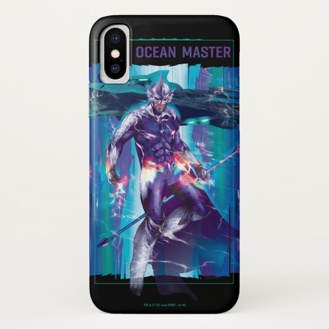 Funda De Case-Mate Para iPhone Aquaman | Gráfico refractado de Ocean Master King  (Reverso)