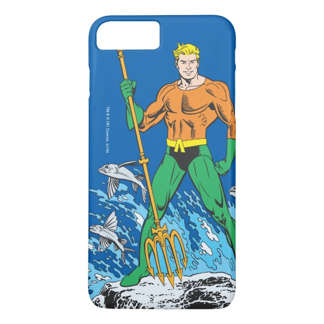 Funda De Case-Mate Para iPhone Aquaman se pone de pie con horquilla (Reverso)
