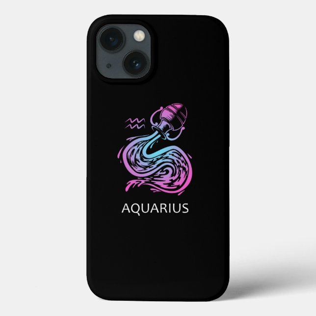 Funda De Case-Mate Para iPhone Aquarius Zodiac Sign Water Bearer Birthday Gift (Reverso)