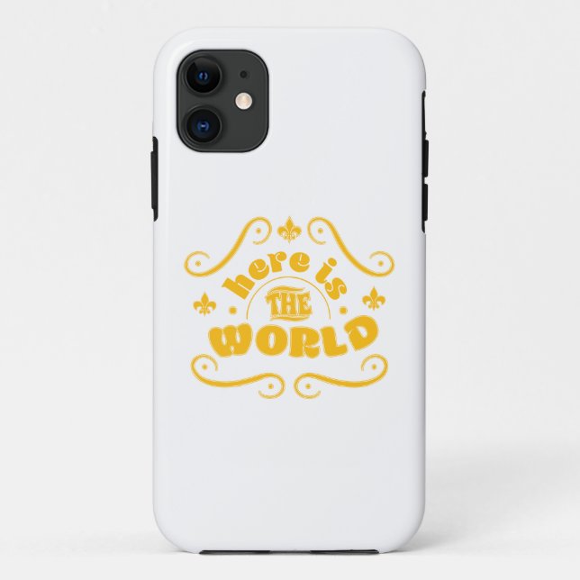 Funda De Case-Mate Para iPhone Aquí está el mundo (Reverso)