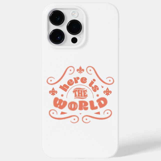 Funda De Case-Mate Para iPhone Aquí está el mundo (Reverso)