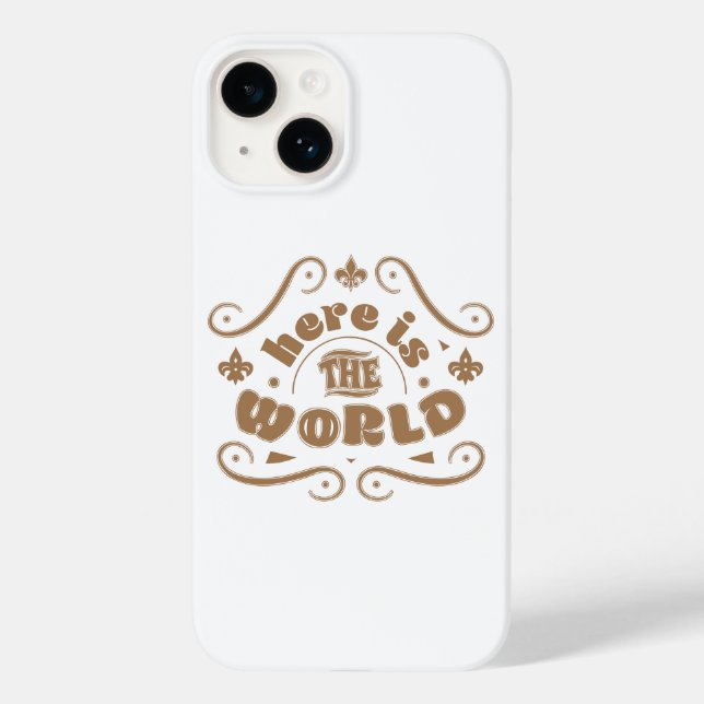 Funda De Case-Mate Para iPhone Aquí está el mundo (Reverso )