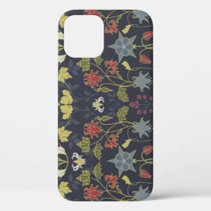 Funda Para iPhone 12 Aquilegia Art Nouveau: Floral oscura