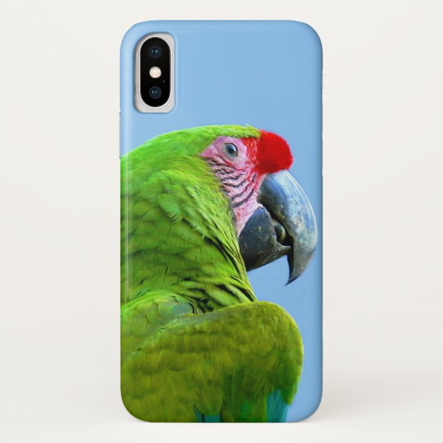 Funda De Case-Mate Para iPhone Ara Militaris Green Parrot (Reverso)