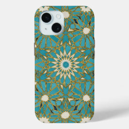 Funda Para iPhone 15 arabesco turquesa
