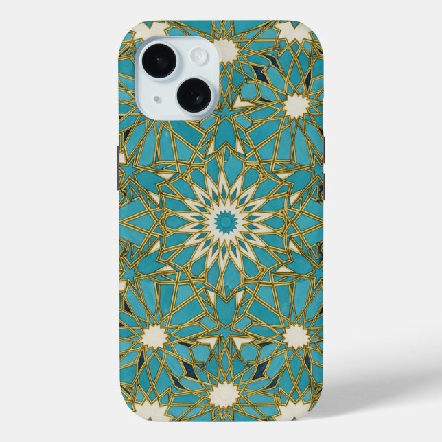 Funda De Case-Mate Para iPhone arabesco turquesa (Reverso )