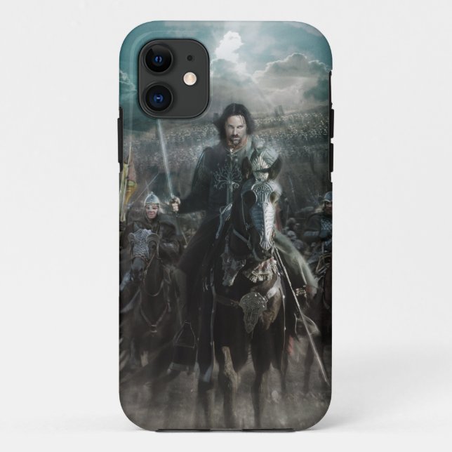 Funda De Case-Mate Para iPhone Aragorn liderando en caballo (Reverso)