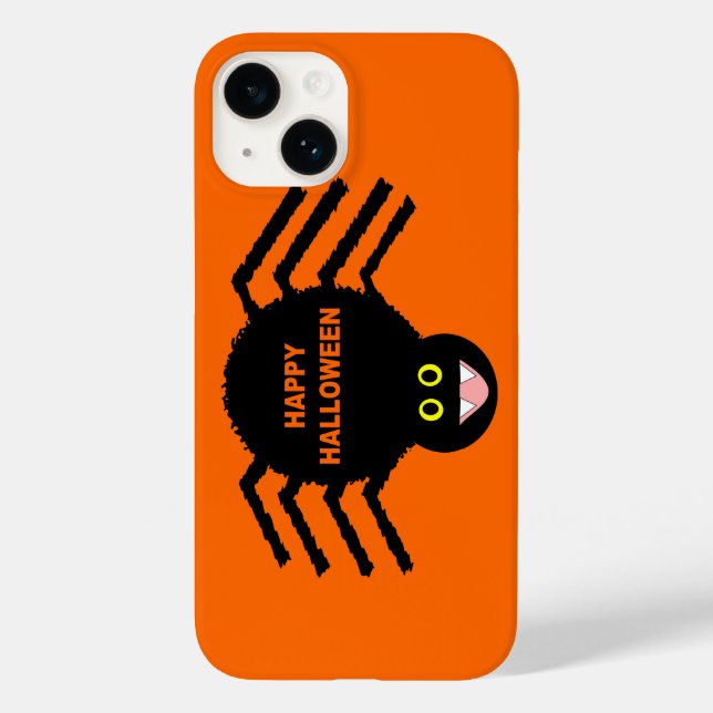 Funda De Case-Mate Para iPhone Araña negra de Halloween (Reverso )
