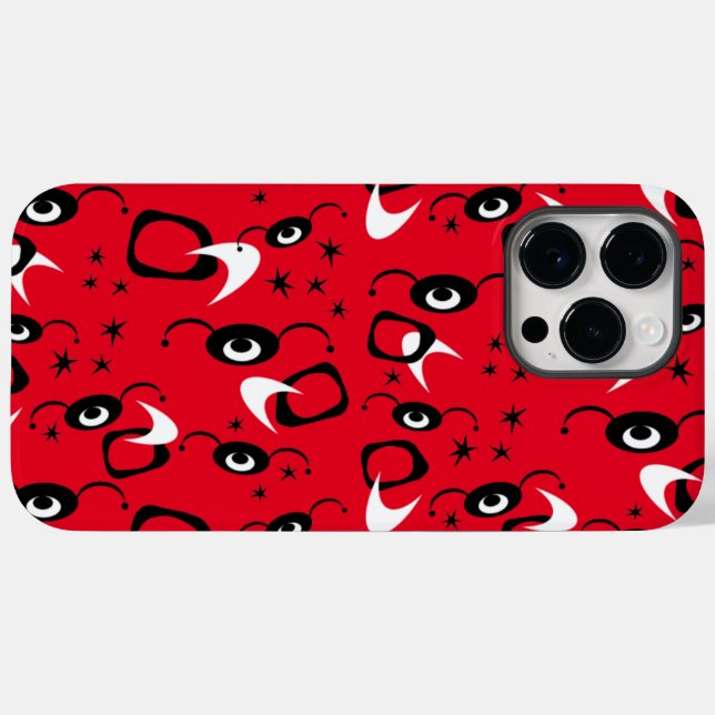 Funda De Case-Mate Para iPhone Arañas atómicas retro (Reverso  (Horizontal))