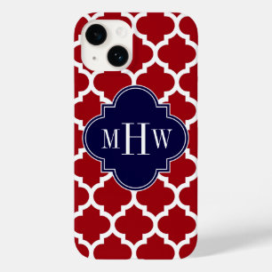 Funda Para iPhone 14 De Case-Mate Arándano Wht Marruecos #5 Azul Marino Nombre Monog