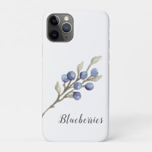 Funda Para iPhone 11 Pro Arándanos Botánicos A La Acuarela