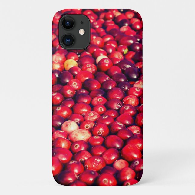 Funda De Case-Mate Para iPhone Arándanos rojos brillantes (Reverso)