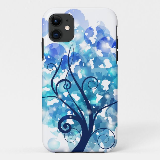 Funda De Case-Mate Para iPhone Árbol azul (Reverso)