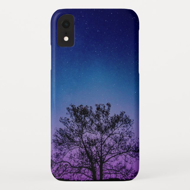 Funda De Case-Mate Para iPhone árbol bajo cielo nocturno (Reverso)