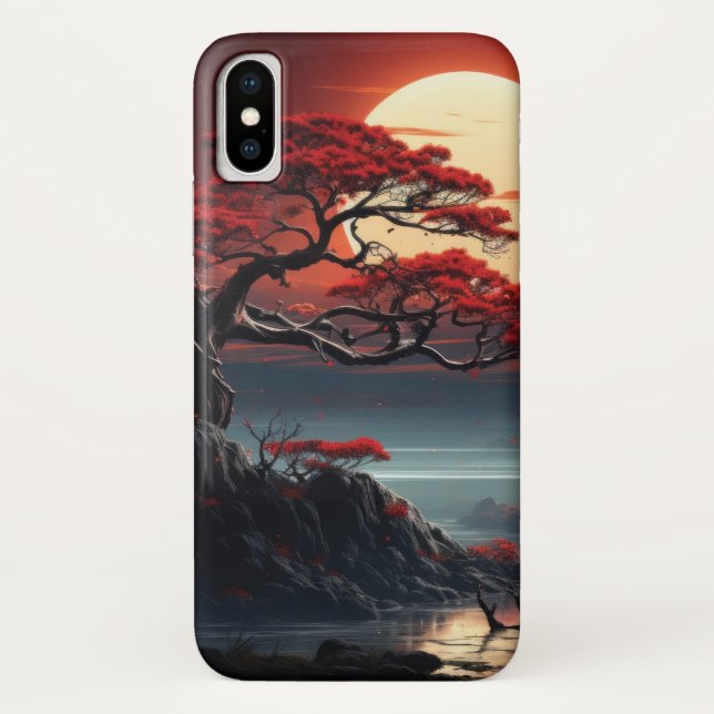 Funda De Case-Mate Para iPhone Árbol Bonsai (Reverso)