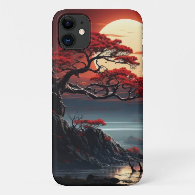Funda De Case-Mate Para iPhone Árbol Bonsai (Reverso)