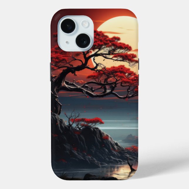 Funda De Case-Mate Para iPhone Árbol Bonsai (Reverso )