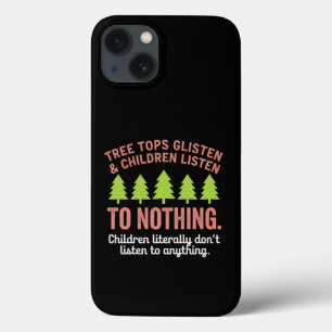 Funda Para iPhone 13 Árbol brilla y niños escuchan a nada enseñar