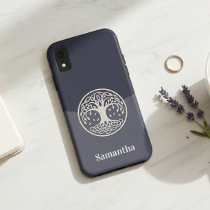 Funda Para iPhone XR Árbol celta de vida con nombre