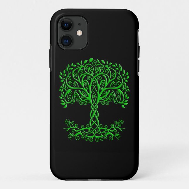 Funda De Case-Mate Para iPhone Árbol Celta Verde De La Vida (Reverso)