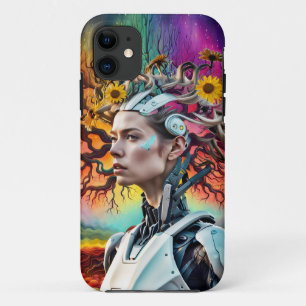 Funda Para iPhone 11 Árbol de Android moderno y colorido
