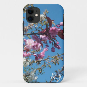 Funda Para iPhone 11 árbol de cerezo en flor en primavera bajo cielo az