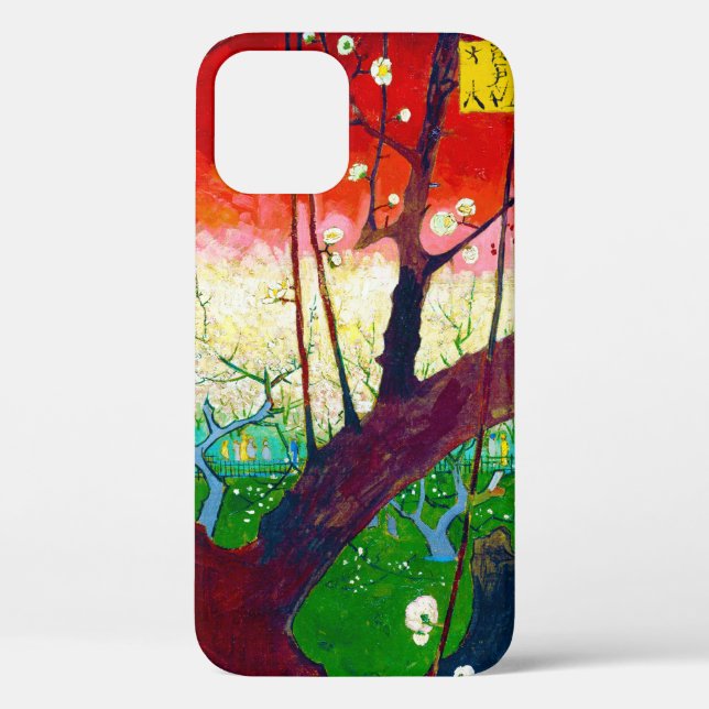 Funda De Case-Mate Para iPhone Árbol de ciruelas (después de Hiroshige), Van Gogh (Reverso )