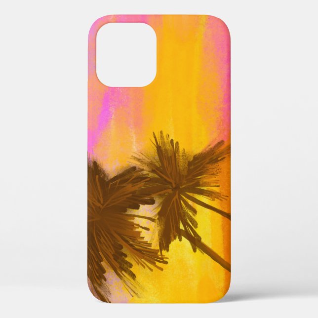 Funda De Case-Mate Para iPhone Árbol de coco, tema tropical del verano. (Reverso )
