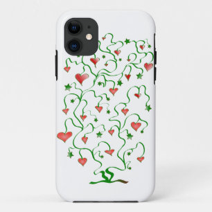 Funda Para iPhone 11 Árbol de corazones con hojas