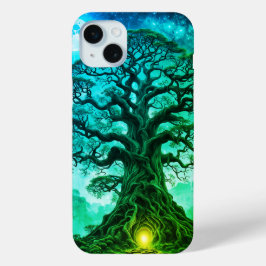 Funda Para iPhone 15 Mini Árbol de fantasía con luz de esperanza