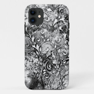 Funda Para iPhone 11 Árbol De La Vida - Hojas En Espiral Estilo Grunge 