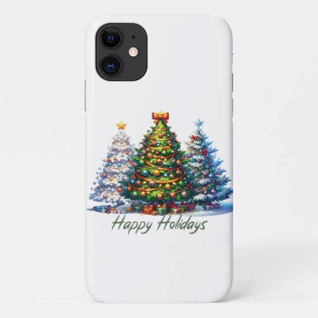 Funda De Case-Mate Para iPhone árbol de Navidad (Reverso)